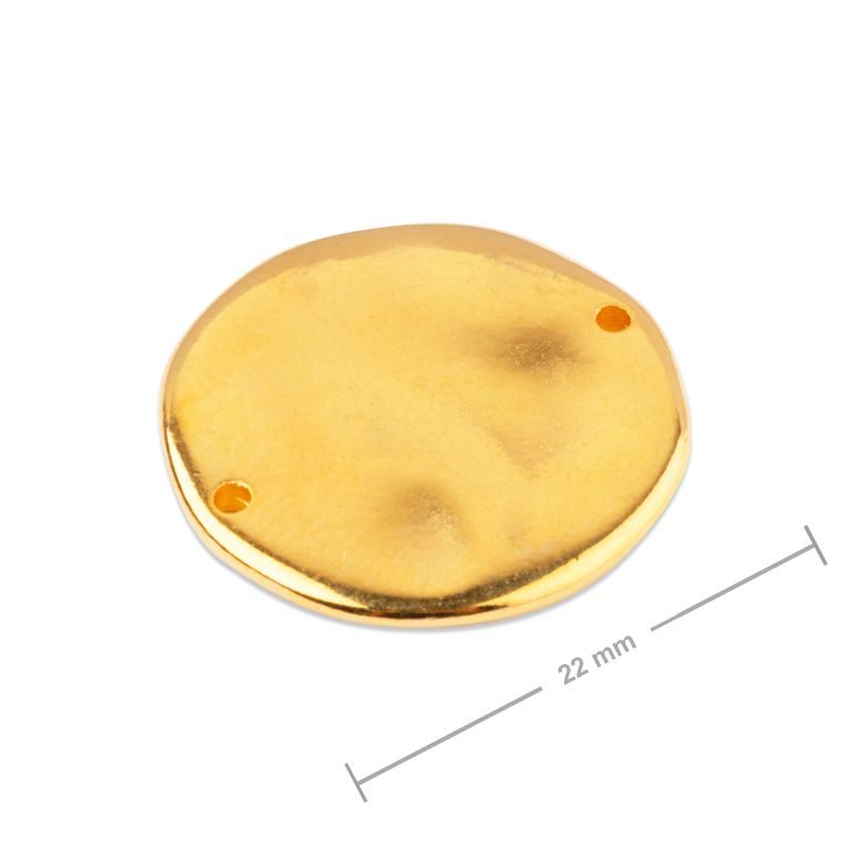 Manumi piesă legătură disc organic 22mm placată cu aur