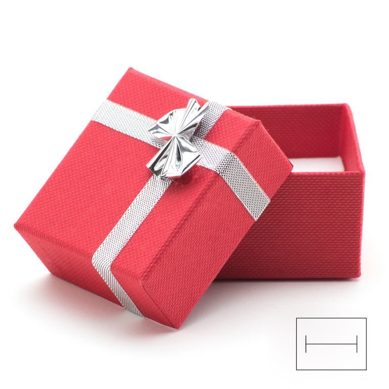 Darčeková krabička na šperk červená 52x46x35mm