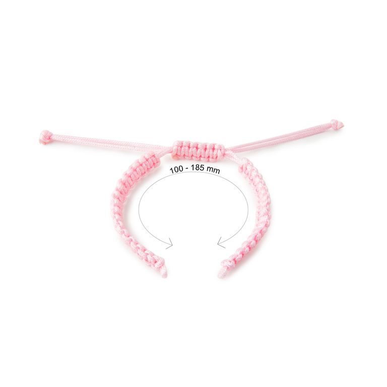 Nylon base for Shamballa bracelets 110mm pink