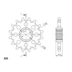 ŘETĚZOVÉ KOLEČKO SUPERSPROX CST-1904:16 16 ZUBŮ, 525