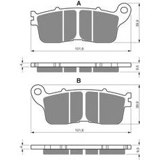 BRZDOVÉ DESTIČKY GOLDFREN 323 S33 STREET REAR
