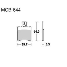 BRZDOVÉ DESTIČKY LUCAS MCB 644 ORGANICKÉ