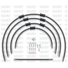 STANDARD HADICE PŘEDNÍ BRZDY SADA VENHILL POWERHOSEPLUS KAW-7002FS-BK (5HADIC V SADĚ) ČERNÉ HADICE, NEREZOVÉ KONCOVKY