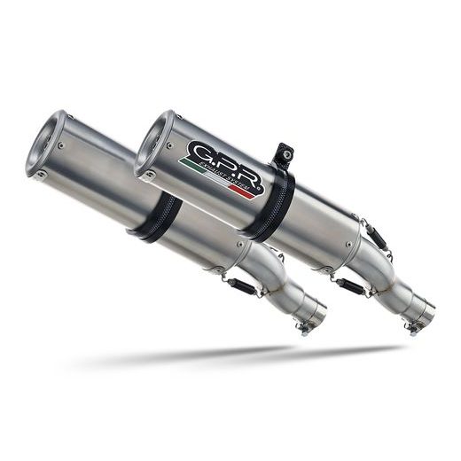 DVOJITÁ KONCOVKA VÝFUKU SLIP-ON GPR M3 Y.148.M3.INOX BROUŠENÁ NEREZOVÁ OCEL
