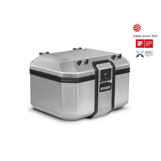 KOMPLETNÍ SADA HLINÍKOVÝCH KUFRŮ SHAD TERRA, 48L TOPCASE 47L/47L BOČNÍ KUFRY, VČETNĚ MONTÁŽNÍ SADY A PLOTNY SHAD APRILIA TUAREG 660