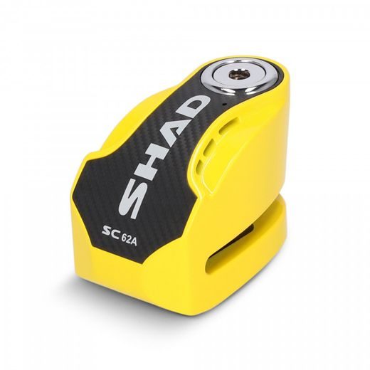 ZÁMEK NA KOTOUČ S ALARMEM SHAD SC62A C0S6213A ŽLUTÁ PIN 10MM