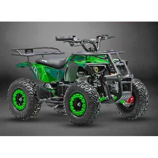 DĚTSKÁ ELEKTRO ČTYŘKOLKA SONIC 1000W 48V ZELENÝ MASKÁČ