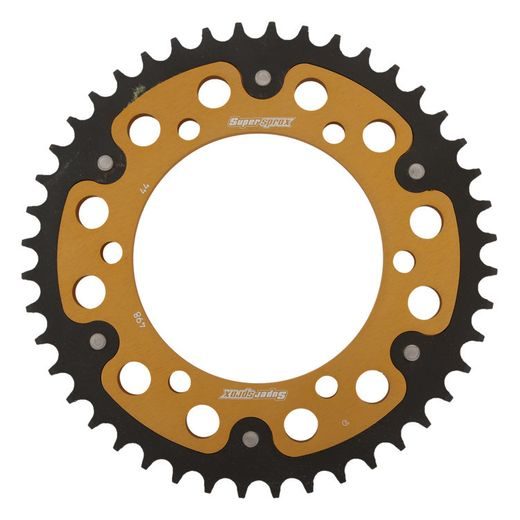 ŘETĚZOVÁ SADA EK - ZLATÝ ŘETĚZ 525 MVXZ, X-KROUŽEK, KOLEČKO JT POGUMOVANÉ, ROZETA SUPERSPROX STEALTH PRO SUZUKI GSX-R 750 1998-1999