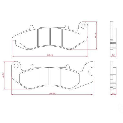 BRZDOVÉ DESTIČKY RMS 225103840 ORGANICKÉ