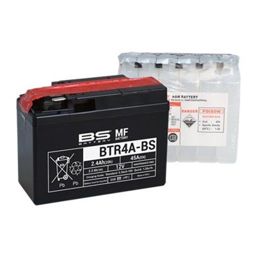 BEZÚDRŽBOVÁ MOTOCYKLOVÁ BATERIE BS-BATTERY BTR4A-BS (YTR4A-BS)
