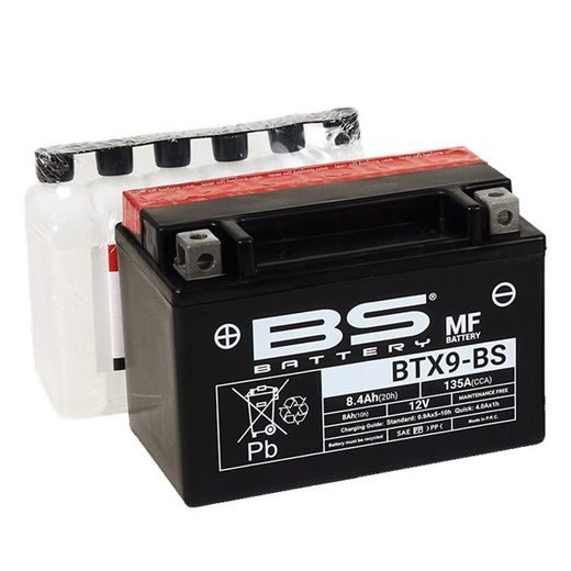 BEZÚDRŽBOVÁ MOTOCYKLOVÁ BATERIE BS-BATTERY BTX9-BS (YTX9-BS)