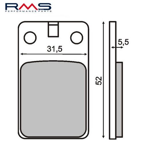 BRZDOVÉ DESTIČKY RMS 225100030 ORGANICKÉ