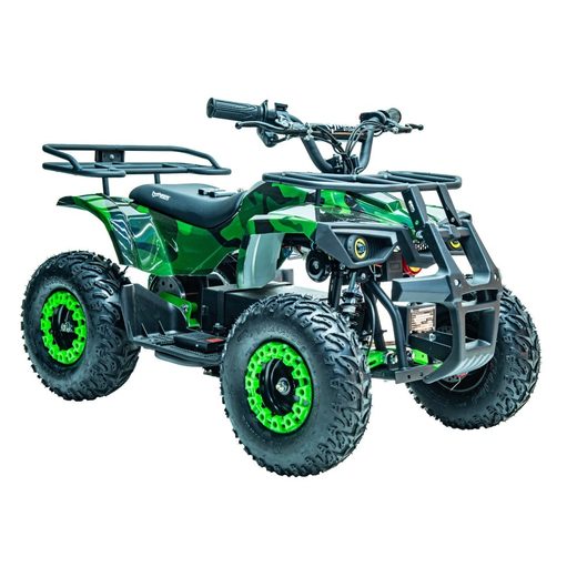 DĚTSKÁ ELEKTRO ČTYŘKOLKA SONIC 1000W 48V ZELENÝ MASKÁČ