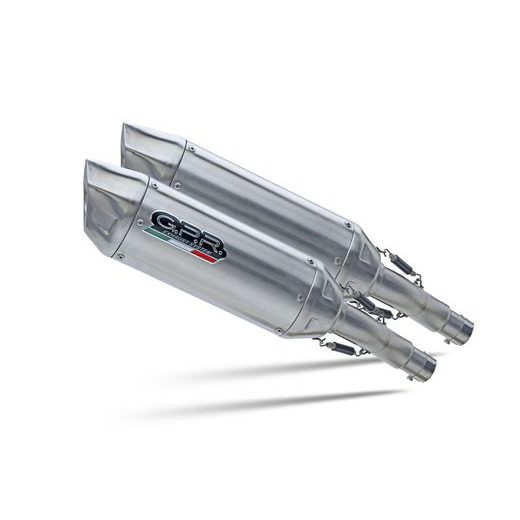 DVOJITÁ KONCOVKA VÝFUKU SLIP-ON GPR FURORE-X INOX S.46.FXSC MATNÁ ČERNÁ