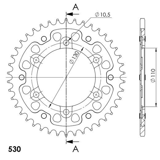 ŘETĚZOVÁ ROZETA SUPERSPROX STEALTH RST-460:50-GRN ZELENÁ 50 ZUBŮ, 520