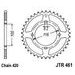 ŘETĚZOVÁ SADA EK - STŘÍBRNÝ ŘETĚZ 420 DEH, NETĚSNĚNÝ, KOLEČKO JT, ROZETA JT PRO KAWASAKI KX 80 1998-2000