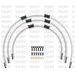 STANDARD HADICE PŘEDNÍ BRZDY SADA VENHILL POWERHOSEPLUS YAM-6006FB-WT (3 HADICE V SADĚ) BÍLÉ HADICE, ČERNÉ KONCOVKY
