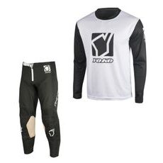 Set of MX pants and MX jersey YOKO SCRAMBLE black; white/black 28 (S)