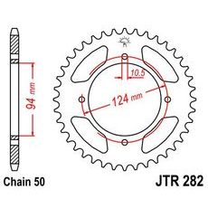 LANČENIK ZADNJI JT JTR 282-34 34T, 530