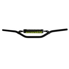 HANDLEBAR ACCOSSATO ALUMINIUM, 22 MM CRNI