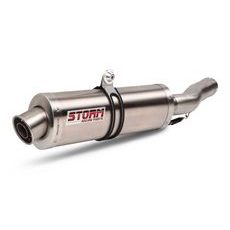 2 SILENCERS KIT STORM OVAL Y.017.LX1 STAINLESS STEEL