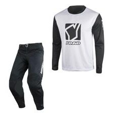 SET OF MX PANTS AND MX JERSEY YOKO TRE+SCRAMBLE BLACK; WHITE/BLACK 34 (L)