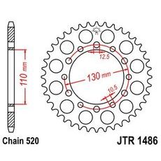 LANČENIK ZADNJI JT JTR 1486-44 44T, 520