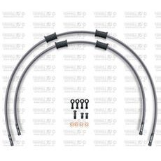 RACE FRONT BRAKE HOSE KIT VENHILL POWERHOSEPLUS HON-11001FB (2 HOSES IN KIT) CLEAR HOSES, BLACK FITTINGS