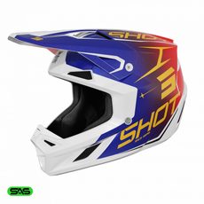 HELMET SHOT SPEED SIDE A04-21OB-D03 RED / BLUE PEARLY XS