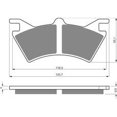 DISK PLOČICE GOLDFREN 208 S33 STREET REAR