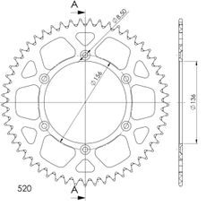 CHAIN KIT D.I.D CHAIN - ZLAT CHAIN 520 ERT, NON-SEALED, CHK FRONT SPROCKET SUPERSPROX, CHK ALUMINIUM CHK REAR SPROCKET SUPERSPROX FOR HUSQVARNA CR 125 1984-1987