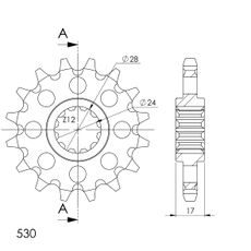 PREDNJI LANČANIK SUPERSPROX CST-295:16 16T, 530