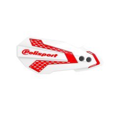 Handguard POLISPORT MX FLOW with mounting system white/red