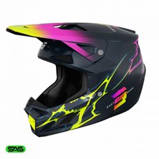 HELMET SHOT SPEED KID RAC A04-21OB-BK2 BLUE PEARLY YM