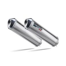 DUAL SLIP-ON EXHAUST GPR SATINOX CA.4.SAT BRUSHED STAINLESS STEEL