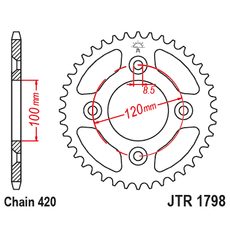LANČENIK ZADNJI JT JTR 1798-47 47T, 420