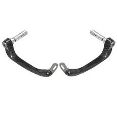 LEVER GUARD ACCOSSATO WITH SILVER EYELET AND INSERT RIGHT + LEFT, CARBON