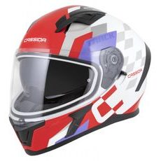 FULL FACE HELMET CASSIDA ORBIT TRACK RED FLUO/WHITE/VIOLET/BLACK L
