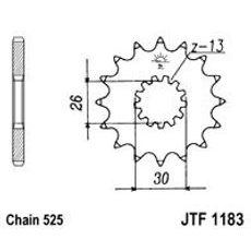 PREDNJI LANČANIK JT JTF 1183-18 18T, 525