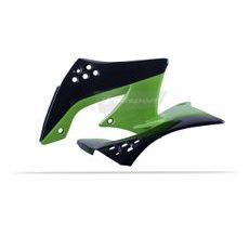 RADIATOR SCOOPS POLISPORT 8412900004 (PAIR) BLACK/GREEN 05