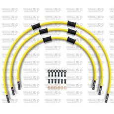 STANDARD FRONT BRAKE HOSE KIT VENHILL POWERHOSEPLUS DUC-9002FB-YE (3 HOSES IN KIT) YELLOW HOSES, BLACK FITTINGS