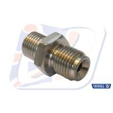 MALE ADAPTOR VENHILL POWERHOSEPLUS 3/70125AS 10X1.25MM CONCAVE STAINLESS STEEL