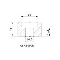 MIRROR ADAPTOR PUIG 9990N CRNI BAR END
