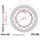 Rear ALU sprocket JT JTA 462-51BLK 51T, 428 Crni
