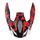 Helmet peak SHOT FURIOUS FLASH A05-21OC-B03-P01 red glossy