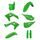 Plastic body kit POLISPORT 91631 restyling Green