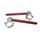 CNC-worked clip-ons ACCOSSATO CP004 with metal clamp composed of 2 half-rings 10 degrees inclination, red