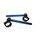 CNC-worked clip-ons ACCOSSATO CP004 with metal clamp composed of 2 half-rings 10 degrees inclination, blue