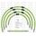 STANDARD Front brake hose kit Venhill POWERHOSEPLUS KAW-9001FS-GR (5 hoses in kit) Green hoses, stainless steel fittings