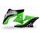 Radiator scoops POLISPORT 8412800004 (pair) black/green 05